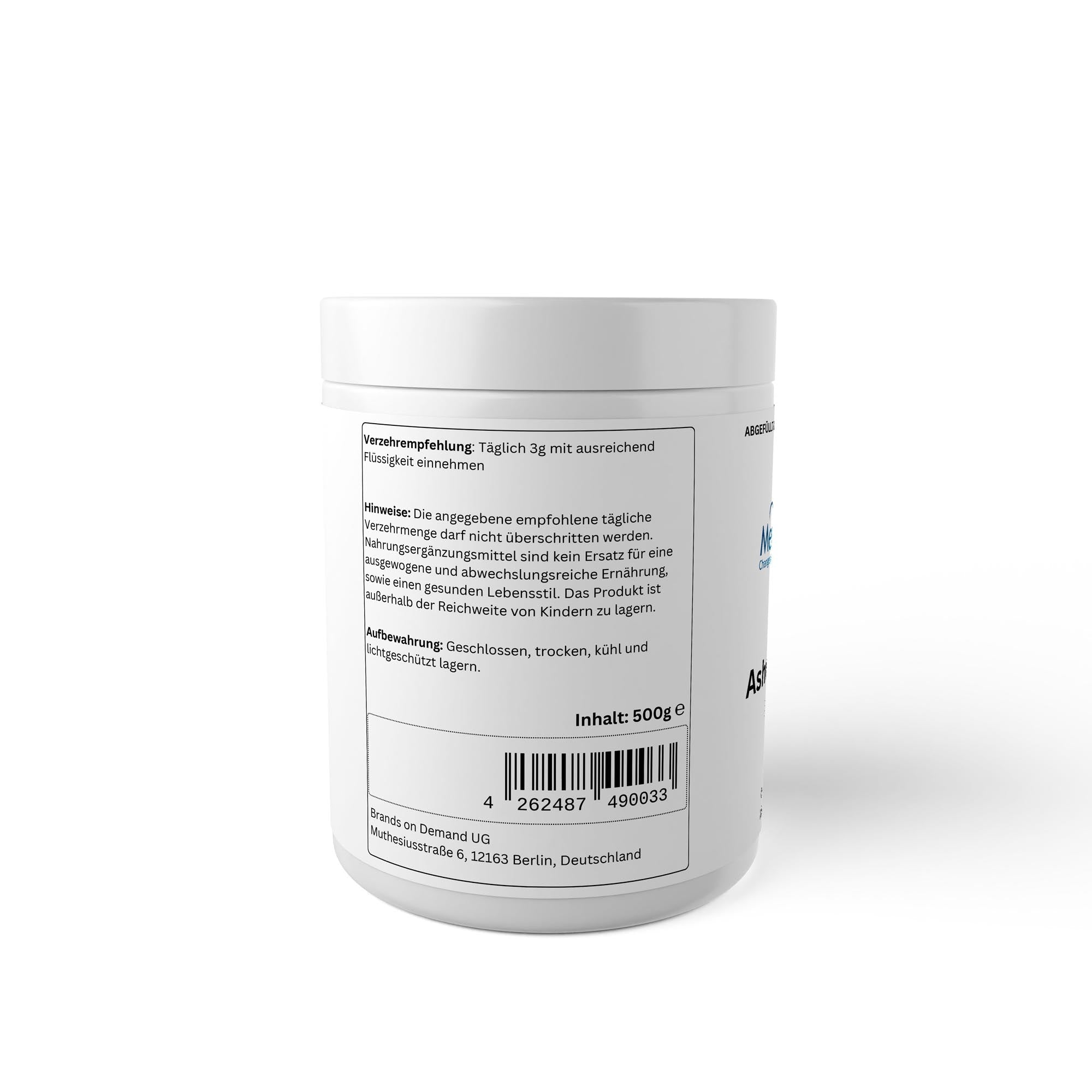 Ashwagandha Pulver 500g – Hochwertiges, organisches Ashwagandha für Stressabbau und mehr | Mental - High – Nahrungsergänzung von Mental - High | Mental - High