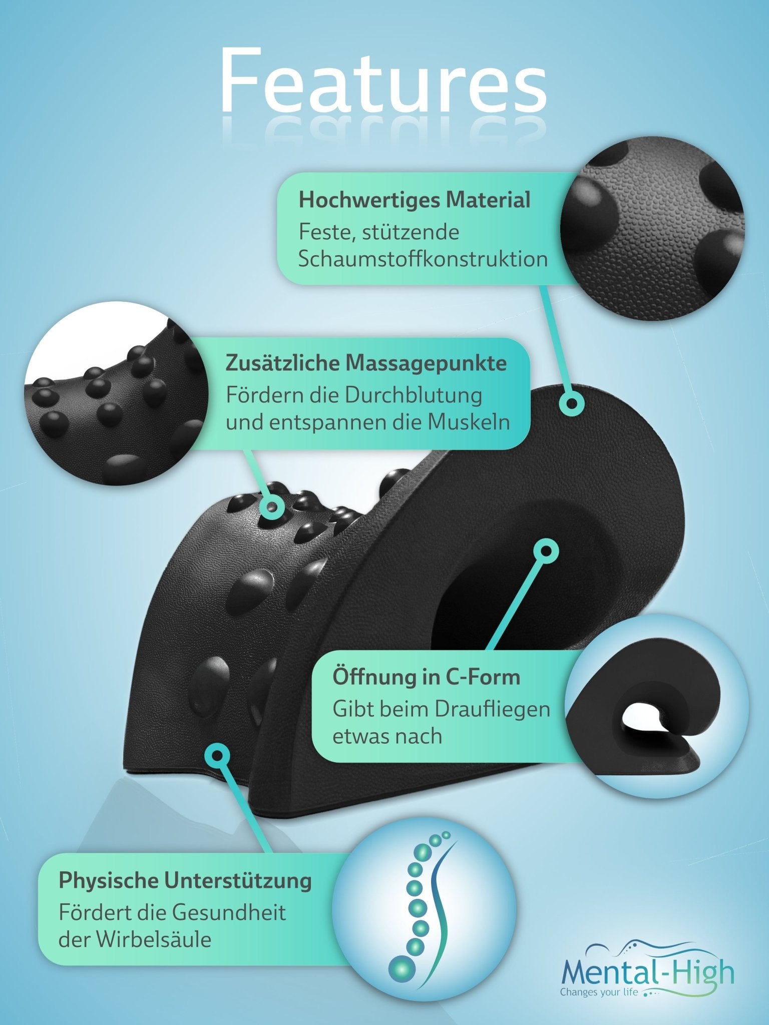 Nackenstrecker für mehr Beweglichkeit & Entspannung | Mental-High