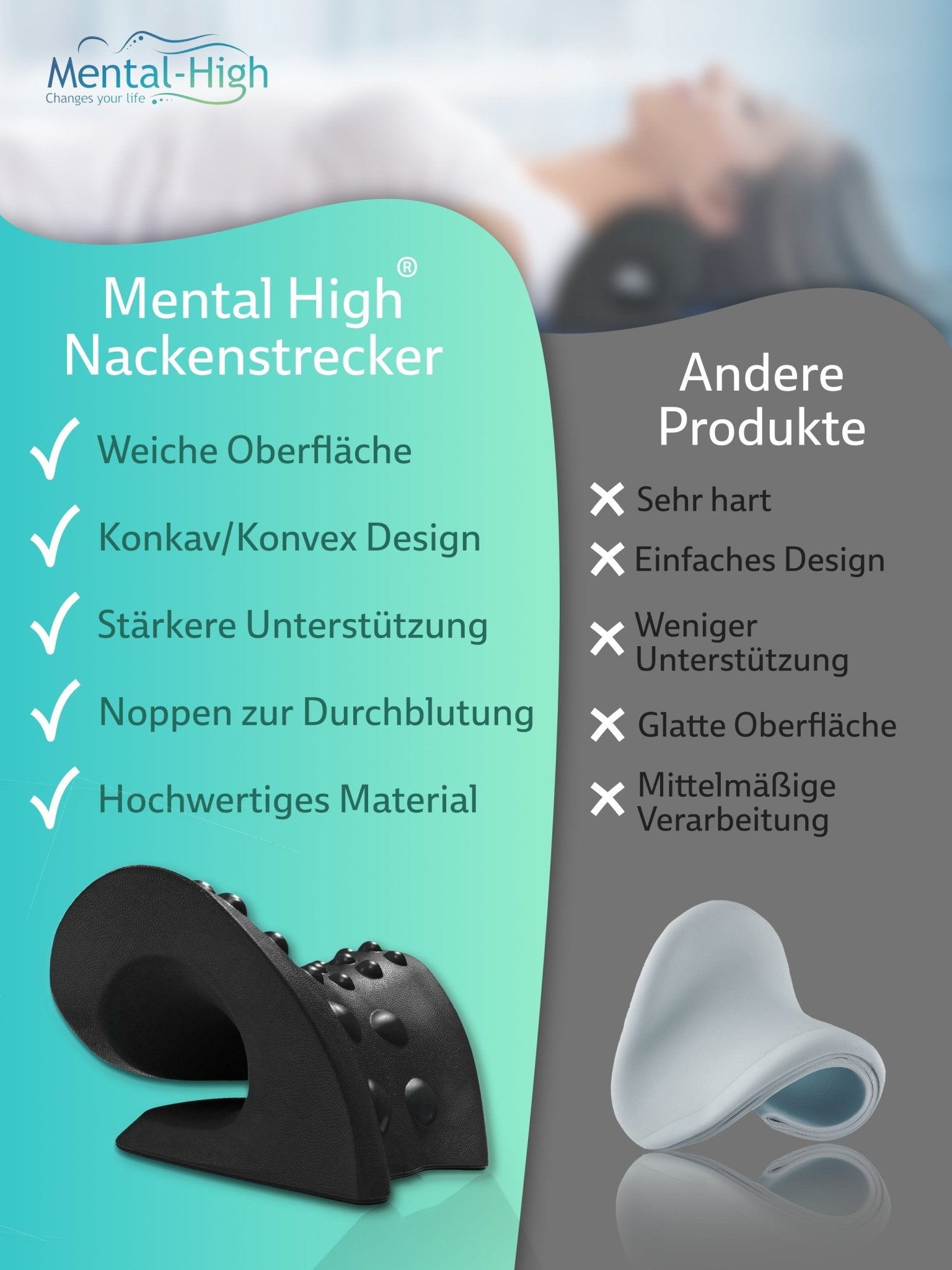 Ergonomischer Nackenstrecker – Entspannung & Schmerzlinderung | Mental-High