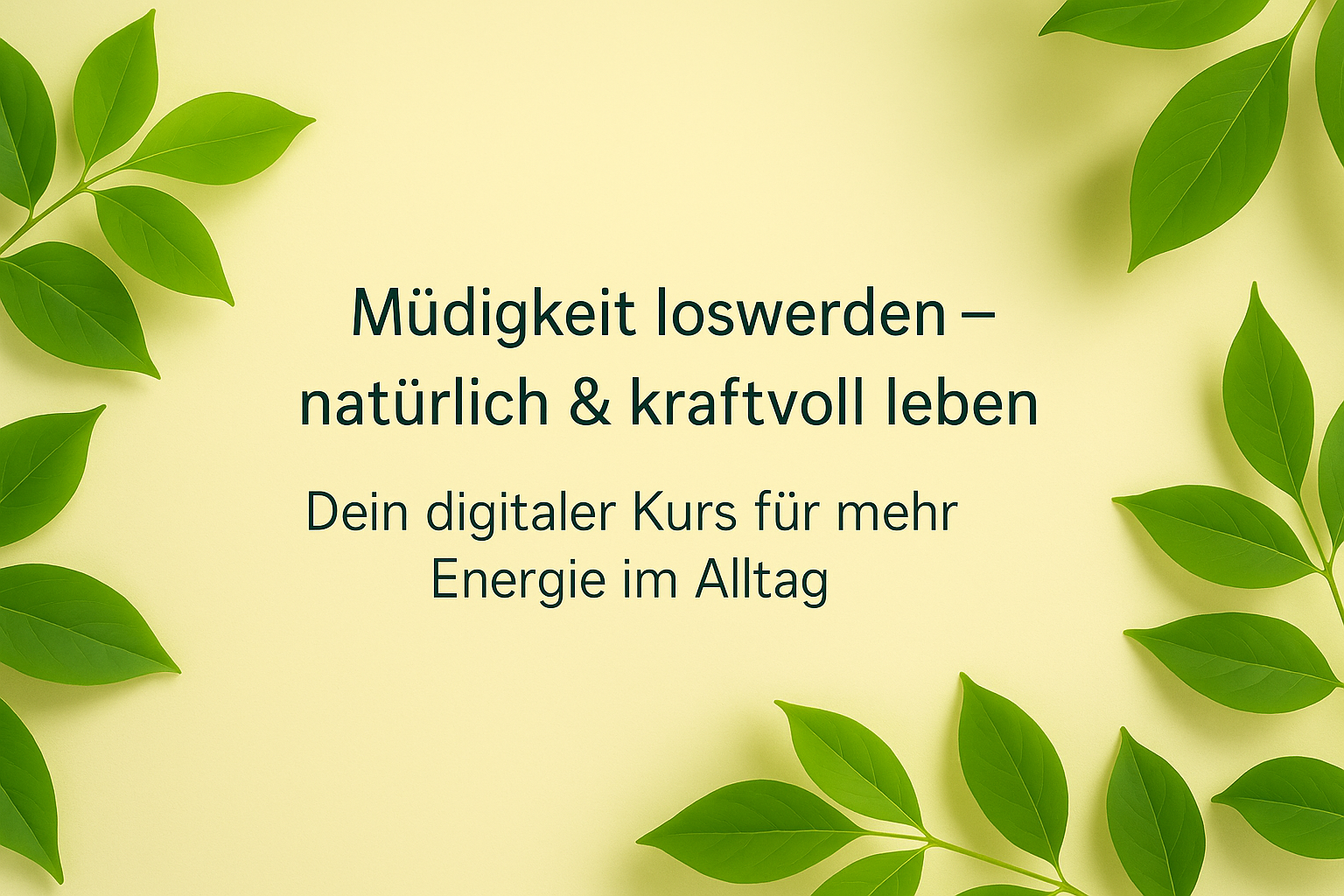 Müdigkeit loswerden
